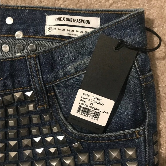 One Teaspoon Studded Freebird Jeans 0 22 - Picture 6 of 7